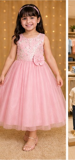 Kids Pink Party Dress